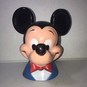Vtg Walt Disney Productions 1971 Mickey Mouse BANK w/ Plug- Play Pal Plastics